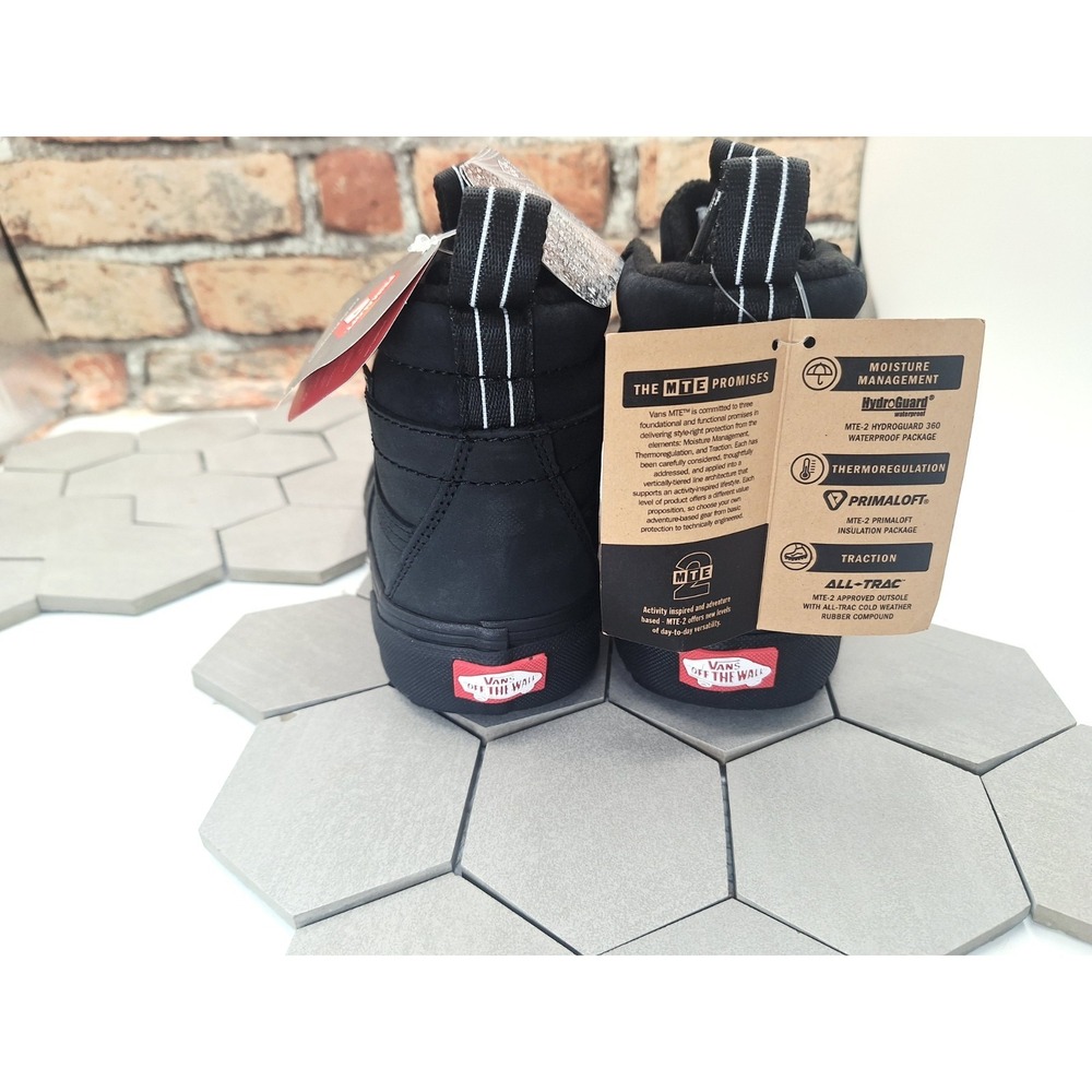 VANS Sk8-Hi DR MTE-2 Black Sneaker Boots Waterproof Women's Size 8 - Picture 9 of 13